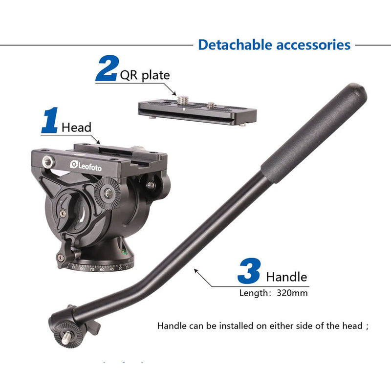 Leofoto BV-10L Fluid Head with Lever Release Clamp