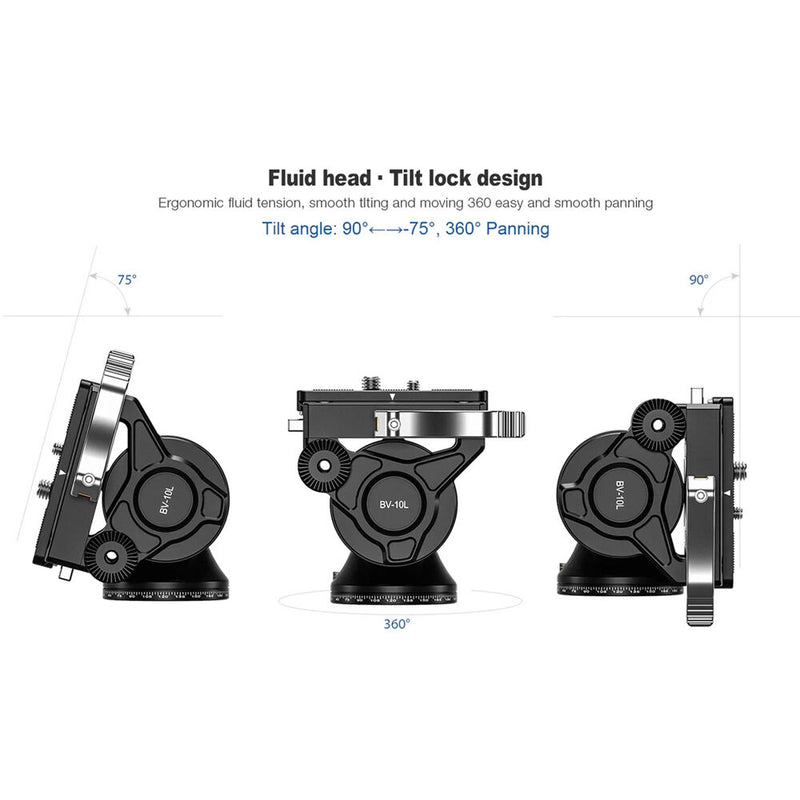 Leofoto BV-10L Fluid Head with Lever Release Clamp