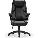 Eureka Galene Faux Leather Office Chair (Black)