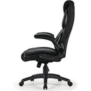 Eureka Galene Faux Leather Office Chair (Black)