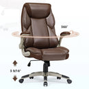 Eureka Galene Faux Leather Office Chair (Brown)