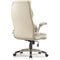 Eureka Galene Faux Leather Office Chair (Off-White)