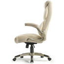 Eureka Galene Faux Leather Office Chair (Off-White)