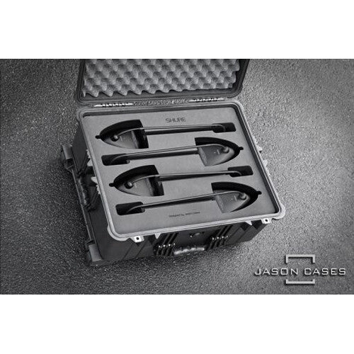 Jason Cases Shure MX418 4-Microphone Wheeled Case