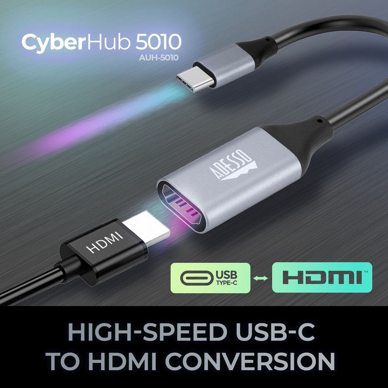 Adesso USB-C Male to HDMI 4K Female Adapter (5.9")