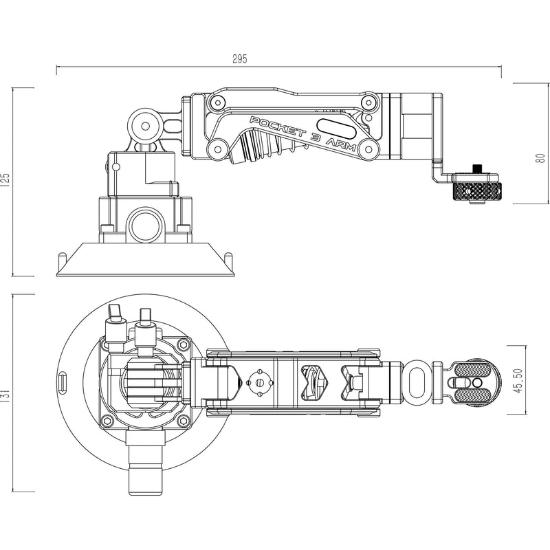 CAME-TV Multifunctional Shock-Absorber Arm with Suction Cup