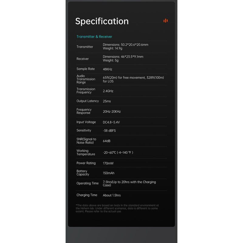 Hohem MIC-01 Wireless Microphone System for USB-C Devices (2.4 GHz)