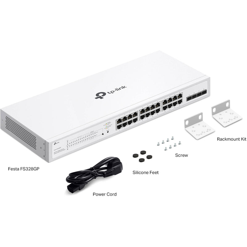 TP-Link Festa FS328GP 24-Port PoE+ Compliant Gigabit Managed Network Switch with SFP