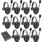 Eartec UltraLITE Pro16 Long-Range Dual-Channel Full-Duplex Wireless Intercom System with 11 Single-Ear Headsets (2.4 GHz)