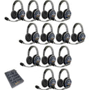 Eartec UltraLITE Pro16 Long-Range Dual-Channel Full-Duplex Wireless Intercom System with 13 Dual-Ear Headsets (2.4 GHz)