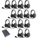 Eartec UltraLITE Pro16 Long-Range Dual-Channel Full-Duplex Wireless Intercom System with 14 Dual-Ear Headsets (2.4 GHz)