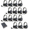 Eartec UltraLITE Pro16 Long-Range Dual-Channel Full-Duplex Wireless Intercom System with 15 Dual-Ear Headsets (2.4 GHz)