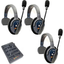 Eartec UltraLITE Pro16 Long-Range Dual-Channel Full-Duplex Wireless Intercom System with 3 Single-Ear Headsets (2.4 GHz)