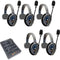 Eartec UltraLITE Pro16 Long-Range Dual-Channel Full-Duplex Wireless Intercom System with 5 Single-Ear Headsets (2.4 GHz)