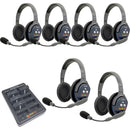 Eartec UltraLITE Pro16 Long-Range Dual-Channel Full-Duplex Wireless Intercom System with 6 Dual-Ear Headsets (2.4 GHz)