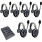 Eartec UltraLITE Pro16 Long-Range Dual-Channel Full-Duplex Wireless Intercom System with 6 Single-Ear Headsets (2.4 GHz)