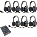 Eartec UltraLITE Pro16 Long-Range Dual-Channel Full-Duplex Wireless Intercom System with 7 Dual-Ear Headsets (2.4 GHz)