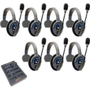 Eartec UltraLITE Pro16 Long-Range Dual-Channel Full-Duplex Wireless Intercom System with 7 Single-Ear Headsets (2.4 GHz)