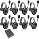 Eartec UltraLITE Pro16 Long-Range Dual-Channel Full-Duplex Wireless Intercom System with 8 Single-Ear Headsets (2.4 GHz)