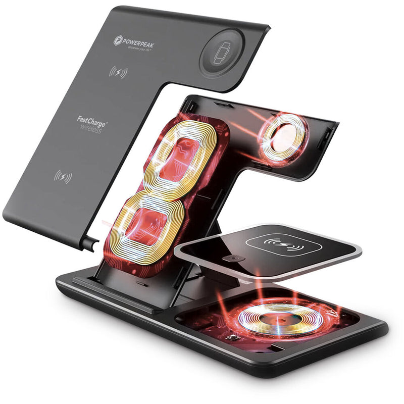 PowerPeak 3-in-1 Foldable Wireless Charging Station