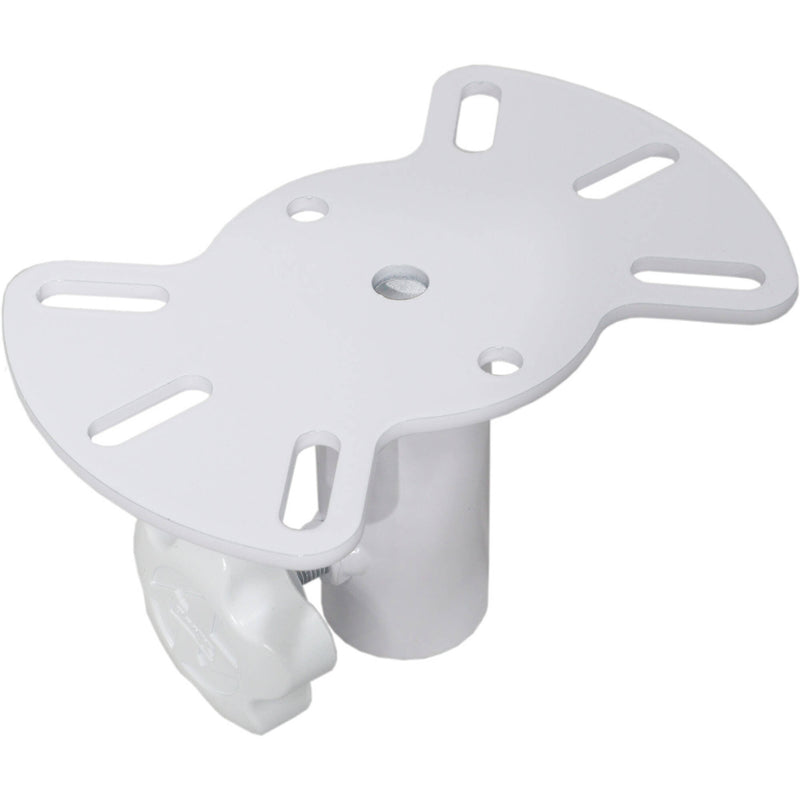 ProX Universal Speaker Stand Mounting Plate for Speaker, Moving Head Light, and Projector (White)