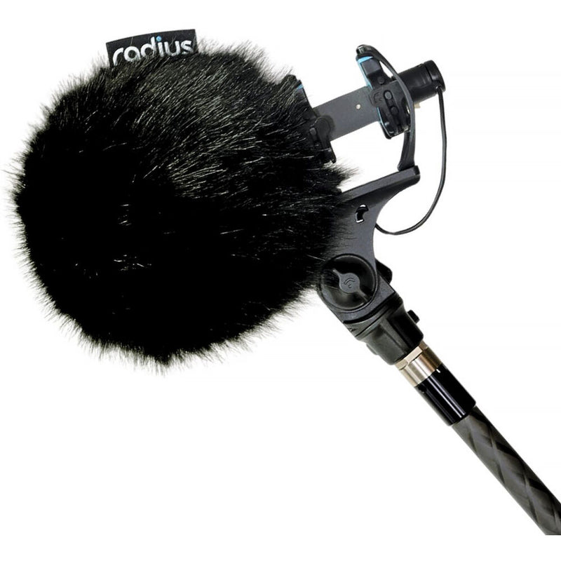 Radius Replacement Fur Windcover for Rycote BBG Windshield (Black, Single)