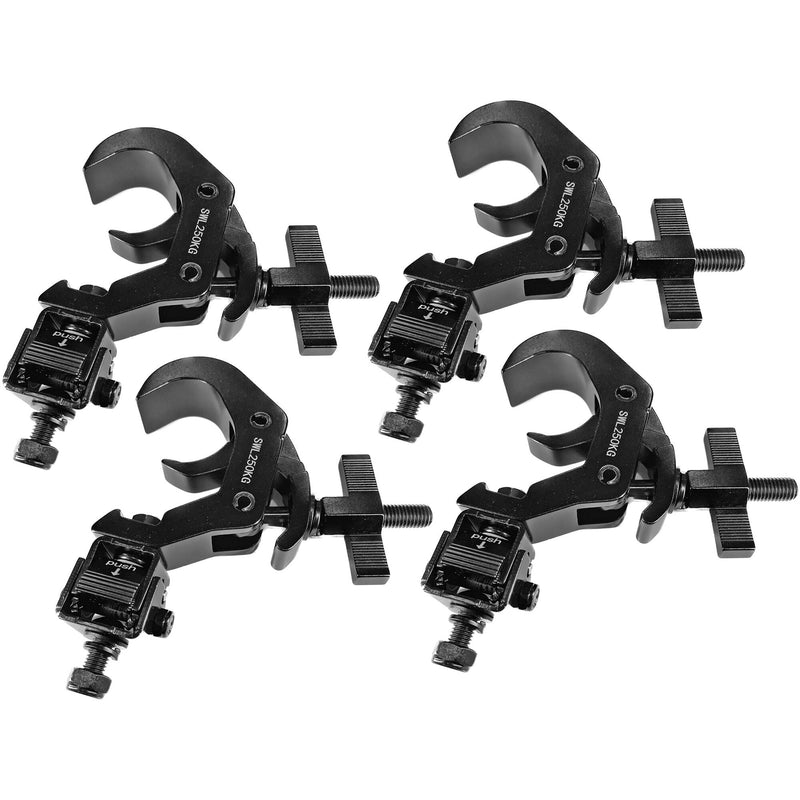 PROX Folding Truss Clamp Adapters (Black, 4-Pack)