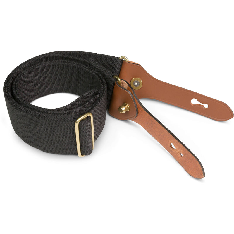 Billingham H1 Shoulder Sling/Strap (Black Webbing / Tan Leather Attachments)