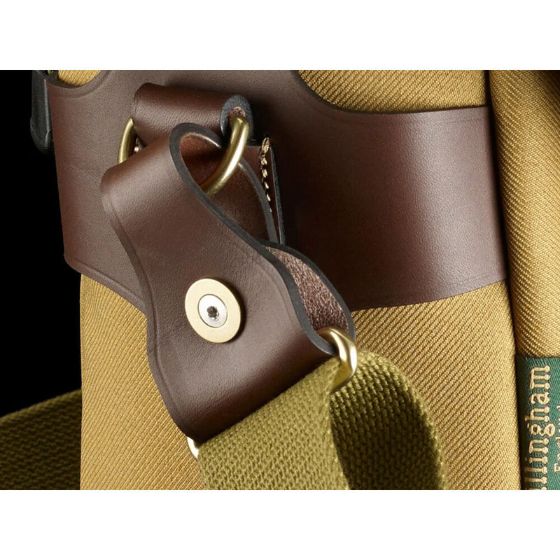 Billingham H1 Shoulder Sling/Strap (Khaki Webbing / Chocolate Leather Attachments)