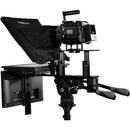 Prompter People Q-Gear Qpro  17" 400 NIT HDMI 3G-SDI Teleprompter and 15.6" 3G-SDI HDMI RGB IPS Talent Monitor