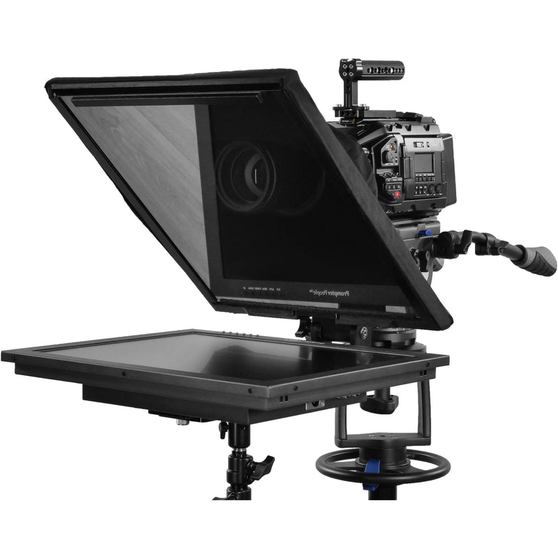 Prompter People Q-Gear Pro 19" Freestand Teleprompter with 19" 400 NIT Regular Reversing 3G-SDI HDMI Monitor