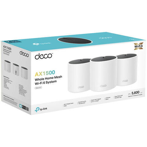 TP-Link Deco X15 AX1500 Wireless Dual-Band Gigabit 3-Piece Mesh Wi-Fi System