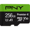 PNY 256GB Premier-X UHS-I microSDXC Memory Card with SD Adapter (2-Pack)