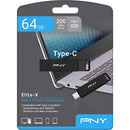 PNY 64GB Elite-X USB-C 3.2 Gen 1 Flash Drive