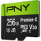 PNY 256GB Premier-X UHS-I microSDXC Memory Card with SD Adapter (2-Pack)