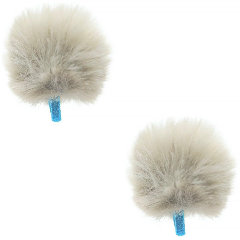 Radius Mini Urchin Fur Windshield for 0.07 to 0.15" Lavalier Microphones (White, 2-Pack)