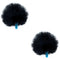 Radius Puffer Urchin Windshield for 0.07 to 0.15" Diameter Lavalier Microphones (Black, 2-Pack)