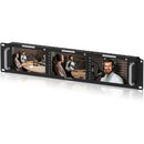 FeelWorld T51 PLUS-H Triple 5.5" 4K HDMI Rackmount Monitor