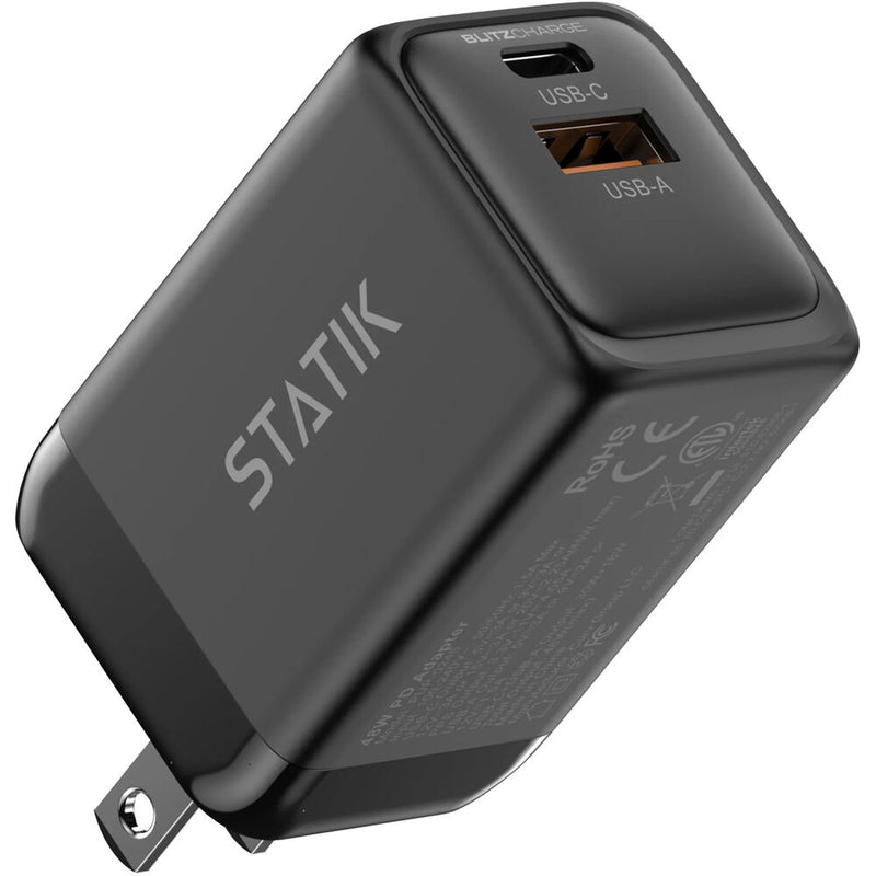 Statik 48W GaN Blitzcharge 2-Port USB Travel Charger