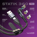 Statik 360 Pro 100W Universal Magnetic Charging Cable (6.6')