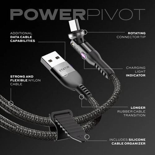 Statik PowerPivot USB-A to USB-C Charge Cable (6.6')