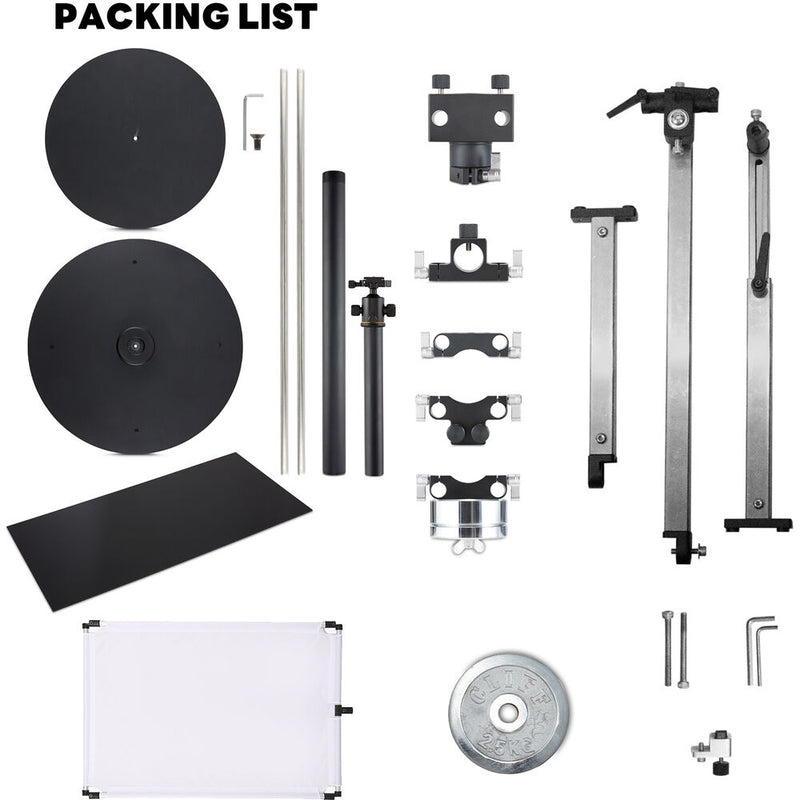 DigitalFoto Solution Limited 3-Axis 360&deg; Spinning Camera Rig and Rotating Platform with Dolly Slider