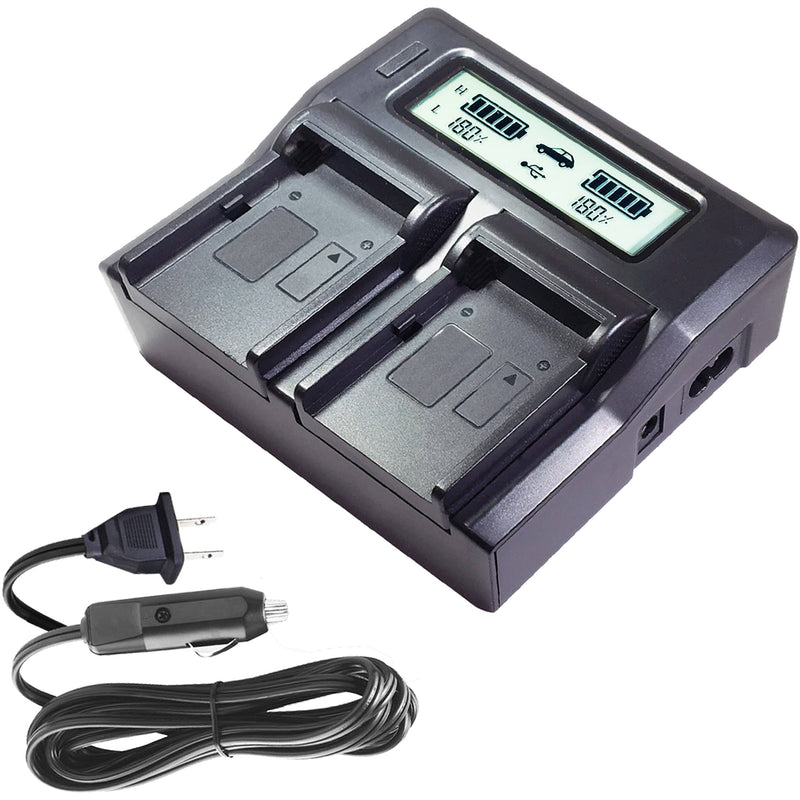 Vidpro Dual-Bay Charger with LCD for Canon LP-E5