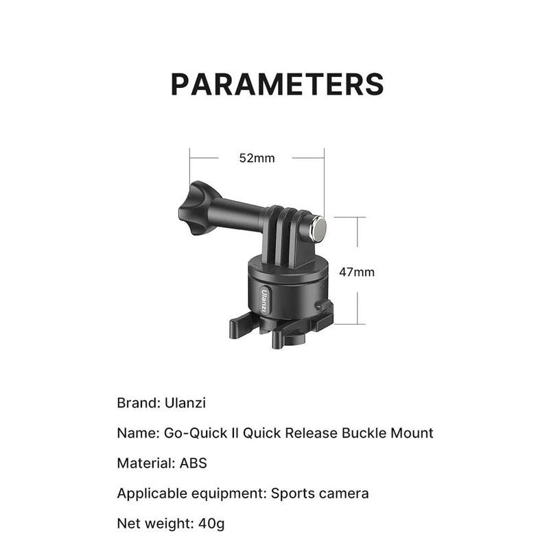 Ulanzi Go-Quick II Quick Release 3-Prong Buckle Mount