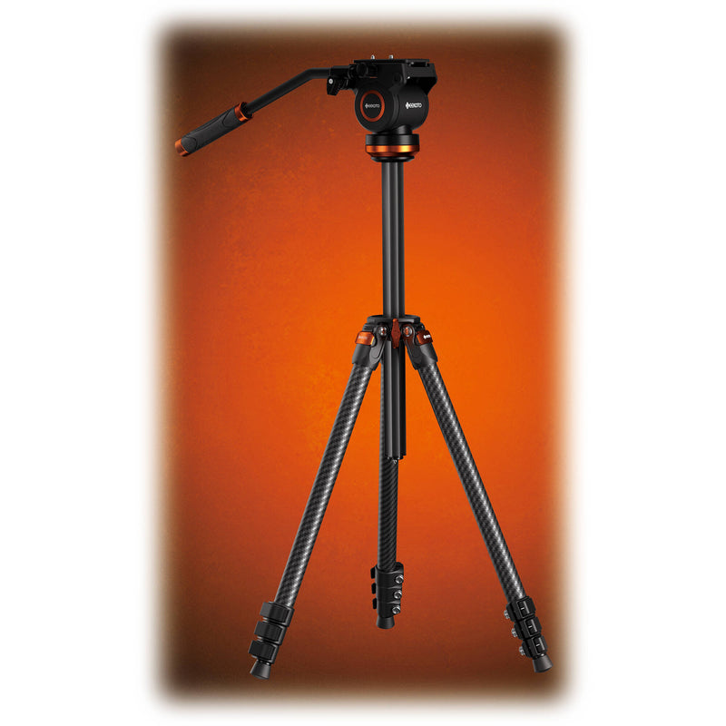 Geekoto MCTV 3K Professional DV Carbon Fiber Travel Tripod with Pro Max DV Head (21 to 64" Height)