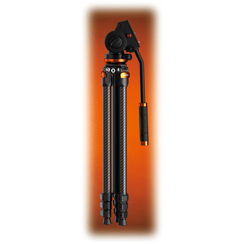 Geekoto MCTV 3K Professional DV Carbon Fiber Travel Tripod with Pro Max DV Head (21 to 64" Height)