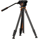 Geekoto MCTV 3K GT Professional DV Carbon Fiber Travel Tripod with Pro Ultra DV Head (22 to 70" Height)