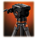 Geekoto MCTV 3K GT Professional DV Carbon Fiber Travel Tripod with Pro Ultra DV Head (22 to 70" Height)