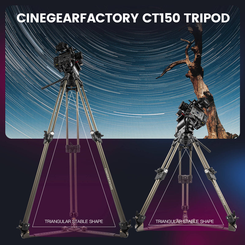 CineGearFactory CT150 Heavy-Duty Cinema Tripod Kit (150mm Bowl)