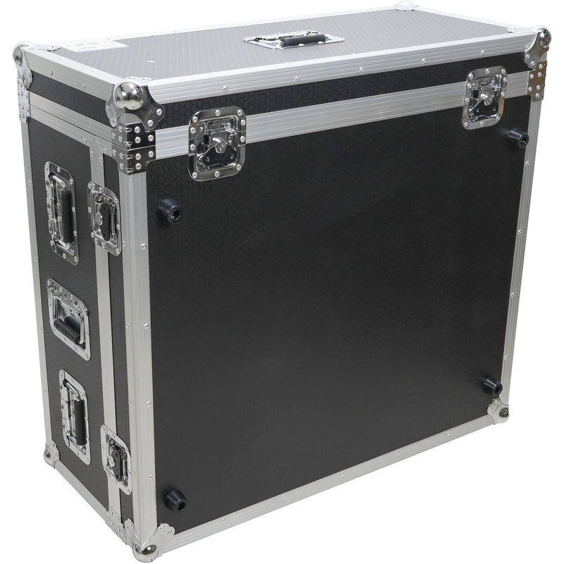 ProX ATA-Style Flight Case for Yamaha DM7 Console with Doghouse and Wheels (Silver on Black)